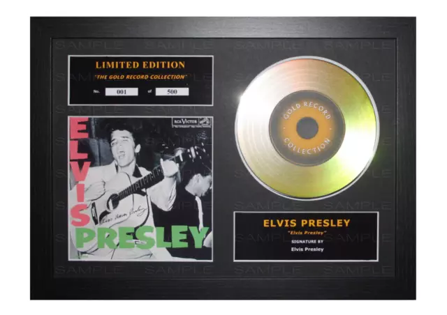Elvis Presley Signed Gold Disc Albums Ltd Edition Framed Picture Memorabilia