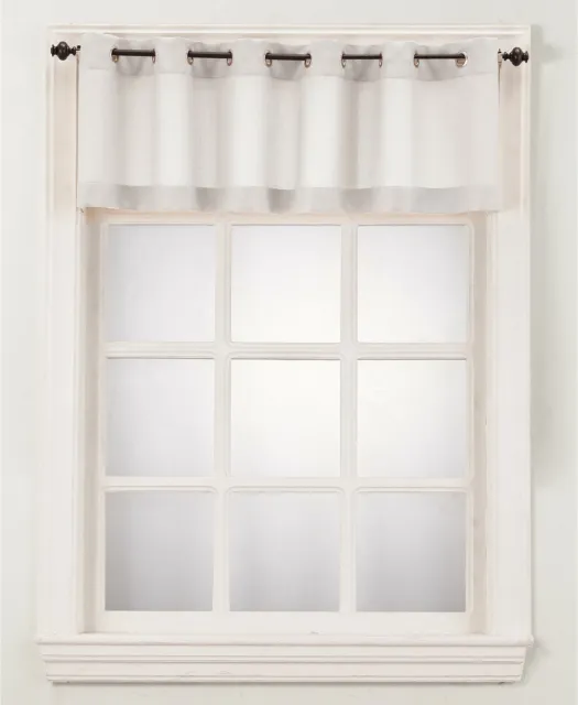 Cenefa para ventana Lichtenberg #918 Montego cortina ojal BLANCA 56"" x 14"" A02066