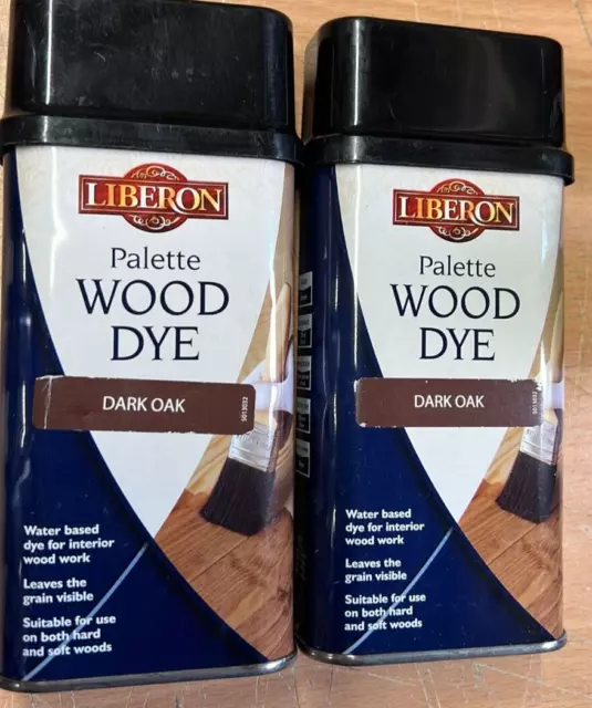 2 x LIBERON TAVOLOZZA COLORANTE LEGNO ROVERE SCURO 250ML