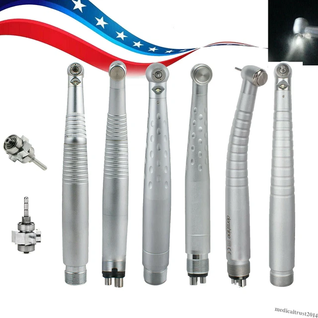 Dental E-generator LED High Speed Handpiece 2/4 Hole Standard/Large Air Turbine