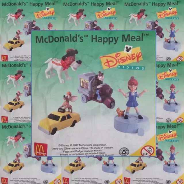 McDonalds Happy Meal Spielzeug 1997 Oliver & Company Einzelspielzeug - verschiedene Charaktere