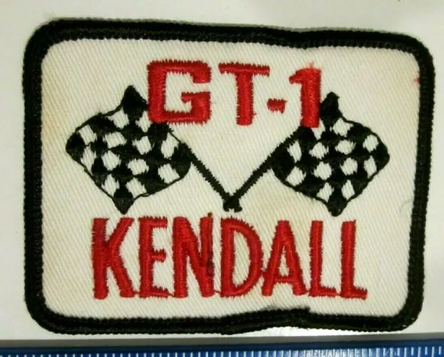 Vtg Gt-1 Kendall Motor Oil Racing Uniform Patch ~3" , For Jacket, Trucker Hat