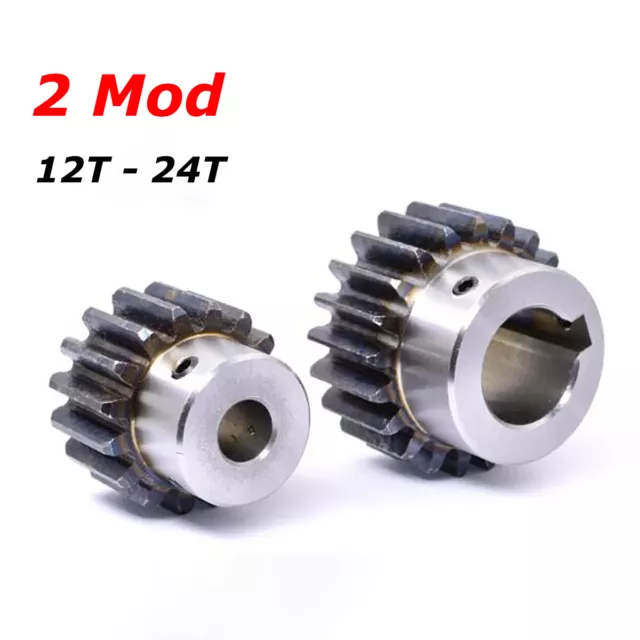 2 mod ingranaggi a spinta ingranaggi ingranaggi con denti passo 12T-50T 45# ingranaggio pignone in acciaio