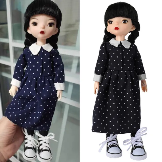 1/6 BJD Doll Cute Girl Doll with Full Set Dress Clothes Outfits Lovely Kids Gift