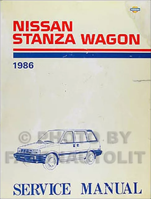 1986 Nissan Stanza Wagon Shop Manual 86 Original Repair Service Book OEM