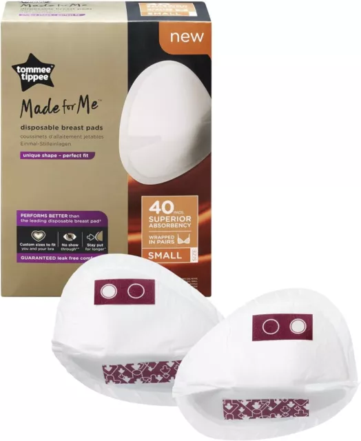 Tommee Tippee Disposable Breast Pads Small 40 Pcs Soft, Absorbent, Leak-Free