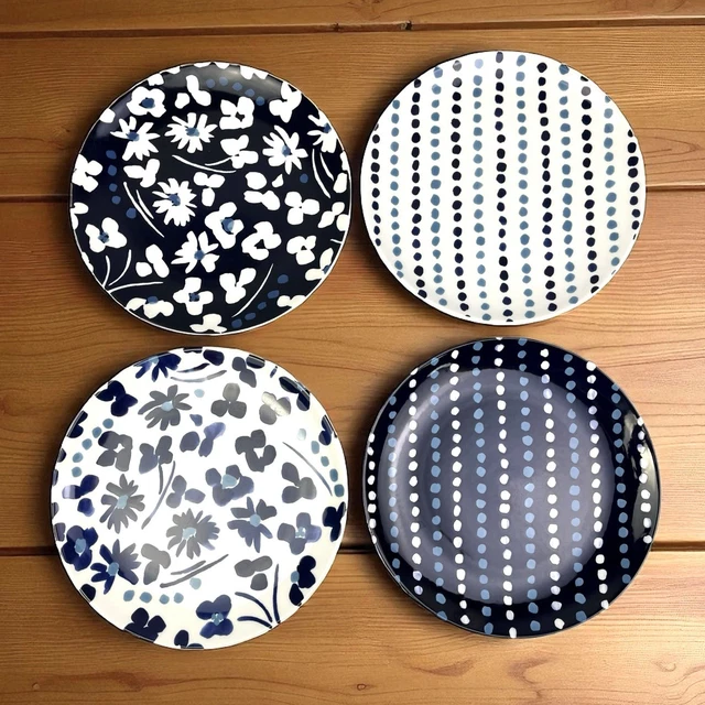 KATE SPADE LENOX Set Of Salad Dessert Plates Floral Way Polka