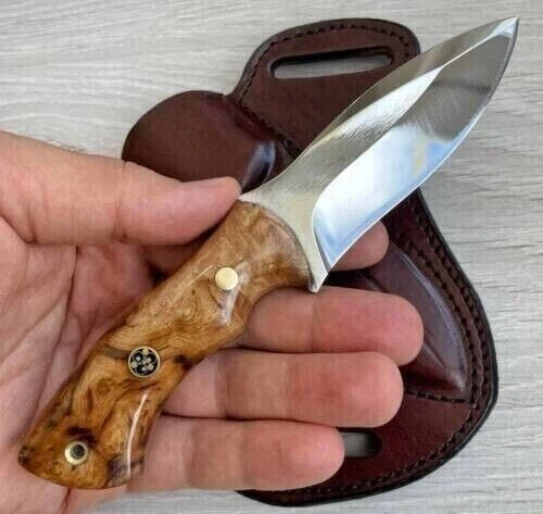 custom handmade Hunting Knife 1075 Carbon Steel and Bushcraft Knife with sheath