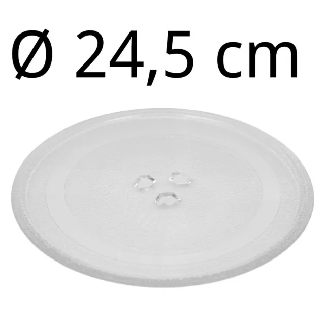 Plateau en verre pour four à micro-onde Samsung LG BOSCH diamètre 245 mm ø24.5cm