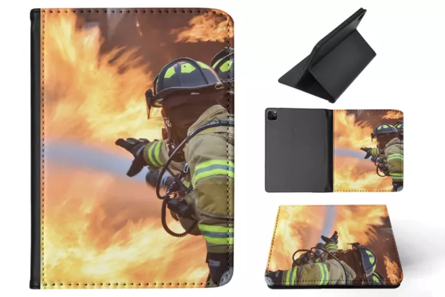 Case Cover For Apple Ipad|Fire Fighter Fighting With Hose