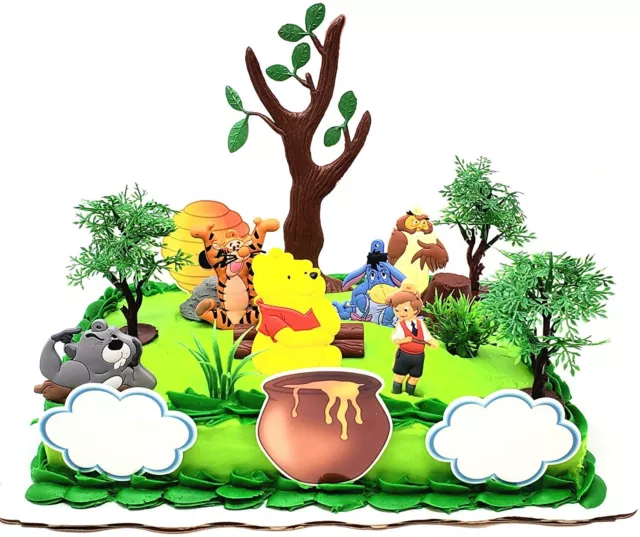 Winnie the Pooh Birthday Cupcake Cake Party Favor 6 Piece Set