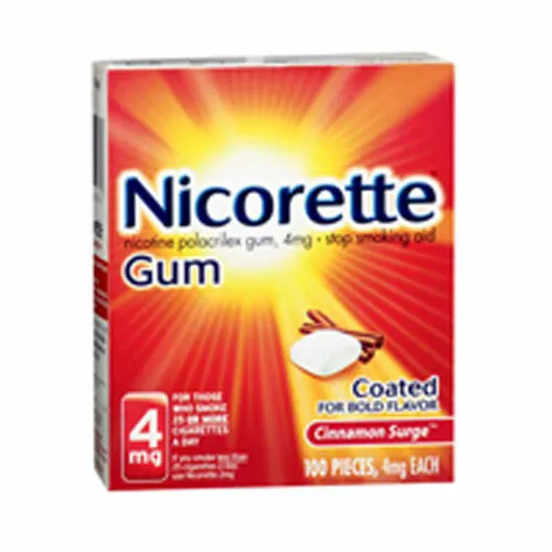 Nicorette Nicotine Polacrilex Gomme 4 MG Cannelle Augmentation 100 Chaque Par