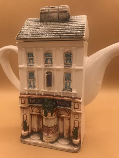 Vintage Richard parrington half moon ceramic decorative teapot pub 3