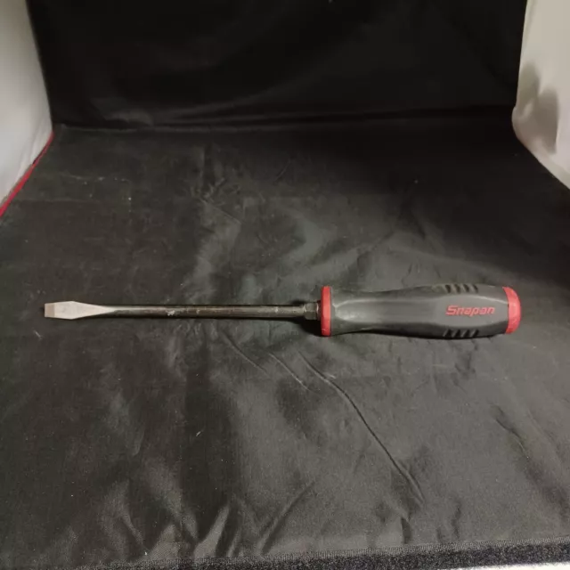Snap On Tools RED 3/8" Flat Head Soft Grip Screwdriver SGD8A