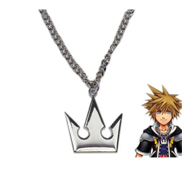 Hot Kingdom Hearts Sora's Crown & Roxas's Cross Necklaces Cosplay Prop