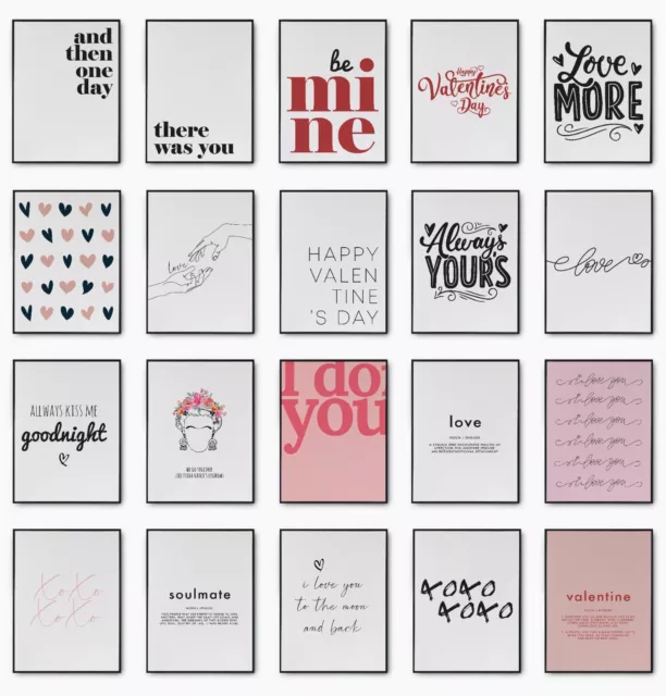 Valentinstag Geschenk Liebe zu ihr Him Druck Poster Jubiläum Herz personalisiert