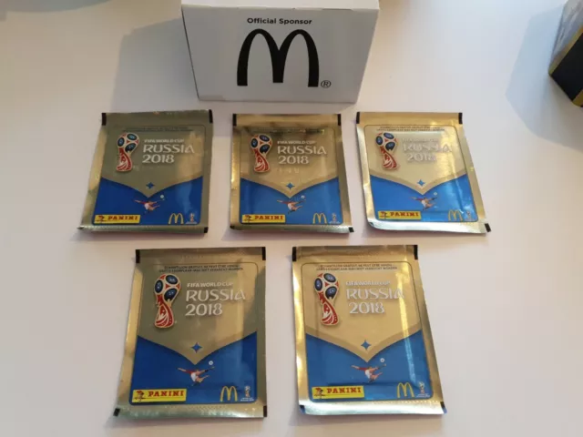 Panini lot 5 pochettes Russia 2018 Mc Donalds