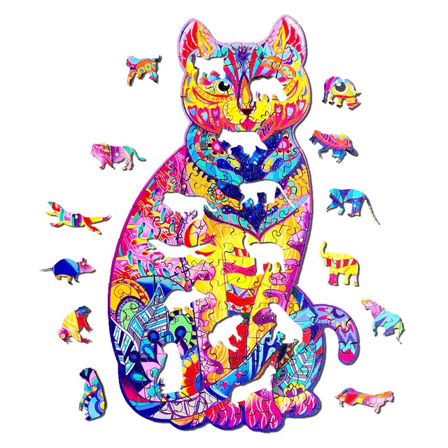 Wooden Jigsaw Puzzles Animal Shaped Jigsaw Pieces For Adults And Kids Family BGS