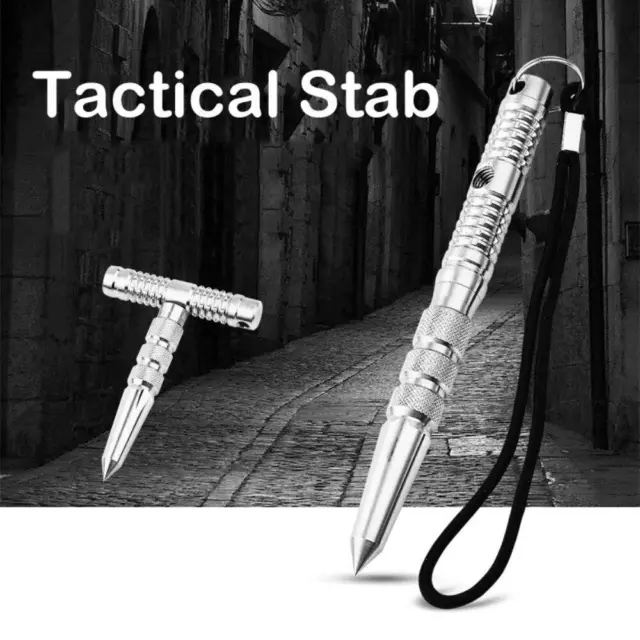 Black Silver Self-defense Pen Safety Protection Portable Military Tactical Pen