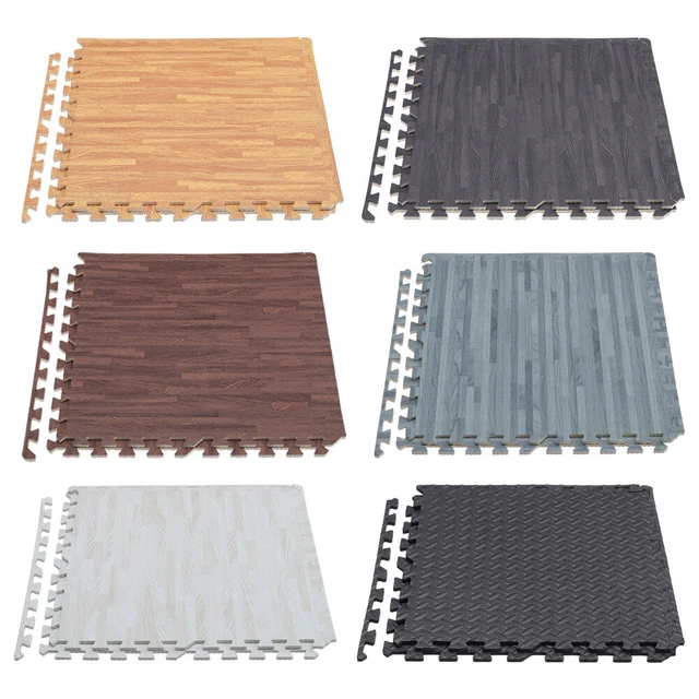 SOFT FOAM EVA Wood Effects Interlocking Floor Tiles Gym Play Mats Home