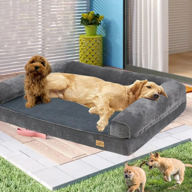 Orthopedic Memory Foam Dog Bed Washable Pet Sofa Beds Removable Cover Waterproof