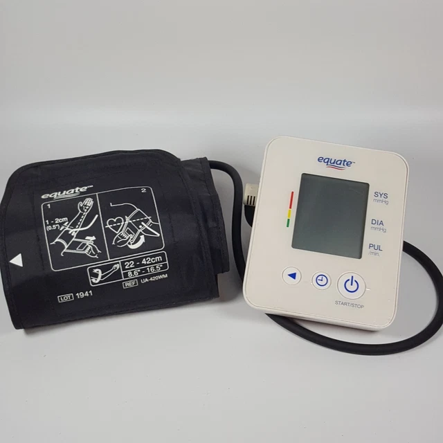 EQUATE DIGITAL BLOOD Pressure Monitor Model UA4000WM *TESTED* 10.98