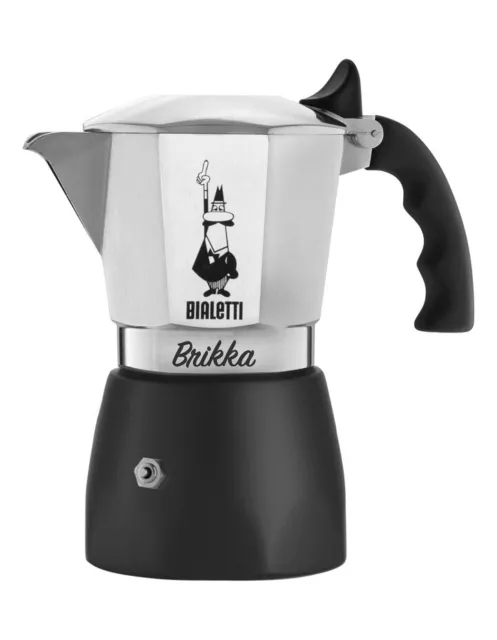 Genuine 2020 BIALETTI BRIKKA 4 Cup  Espresso Coffee Percolator Stovetop Crema