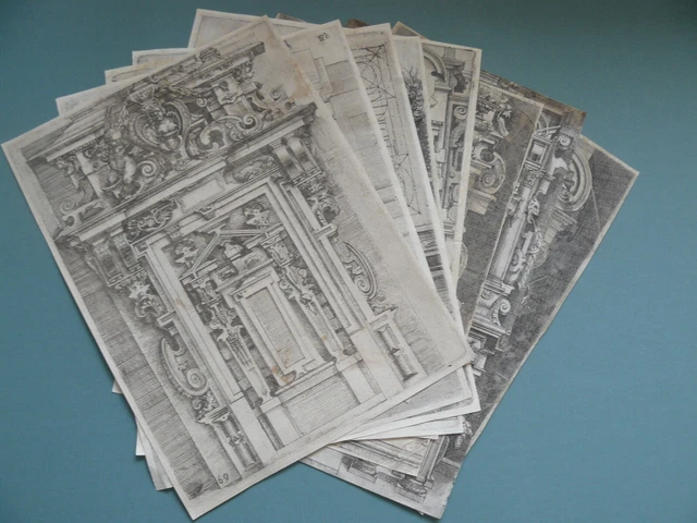 lot de 8 gravures de w.DIETTERLIN EN 1598