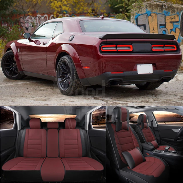 FOR DODGE CHALLENGER Charger RT SXT Seat Covers Full Set Leather Front