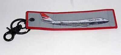 British Airways Negus Boeing 747 Embroidered Keyring Keychain Collectable BA100