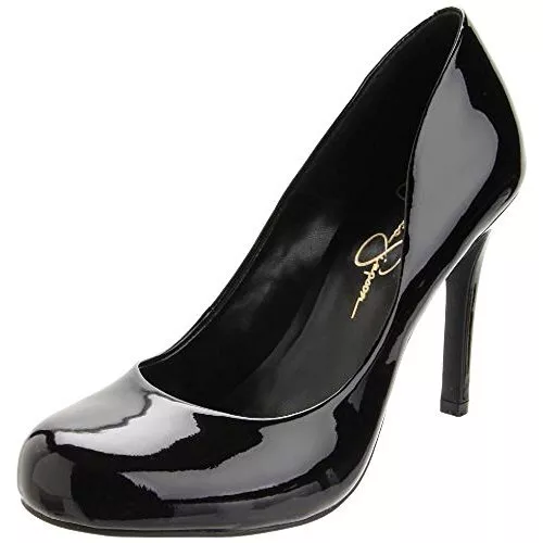 Jessica Simpson Women's Calie Pump,Black Patent,11 M US 11, Black Patent