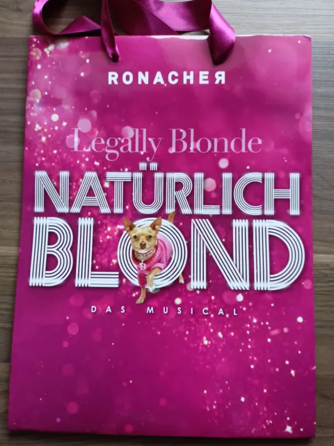 2x Tüte, Tragtasche Natürlich Blond Musical Ronacher Wien 2