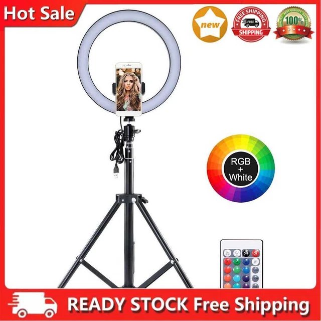 10 pulgadas LED Selfie Anillo Luz RGB Selfie Anillo Luz para Maquillaje Transmisión en Vivo