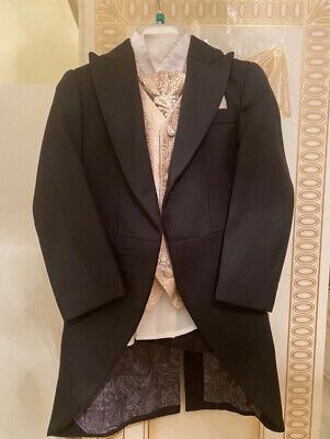 Boys Wedding Black Tail Suit , 5 Pieces , 24-36 Months/92-98 CM. Great Condition