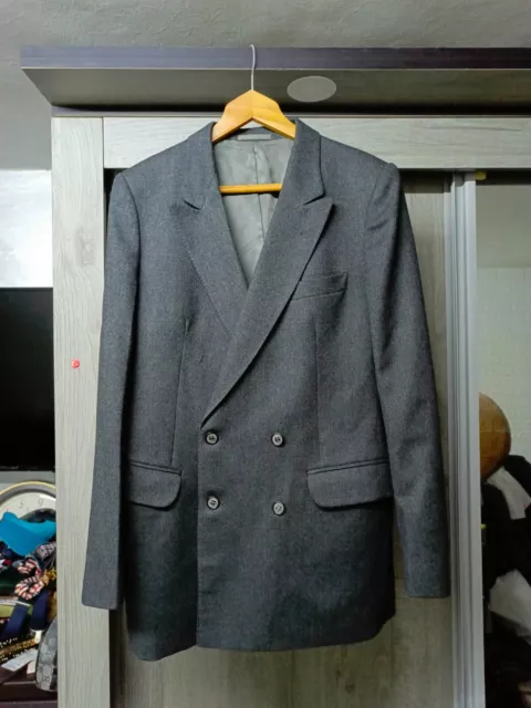 1960s Vintage handtailored Pierre Cardin classic bespoke db gangster grey suit 3