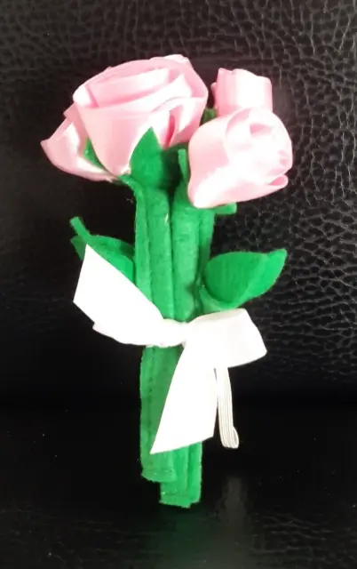 Build a Bear flower posy 5 pink roses