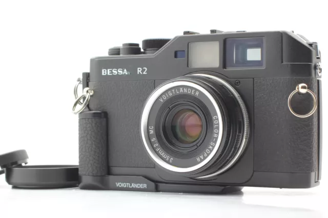 [ Mint ] voigtlander Bessa R2 Noir Couleur Skopar 35mm F/2.5 Mc Prise De Japon