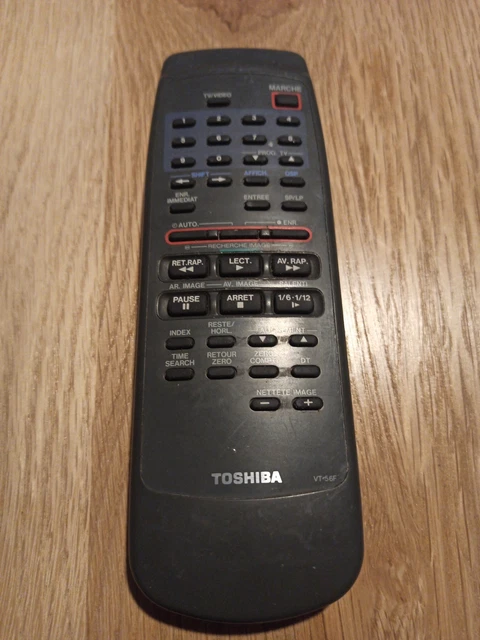 Télécommande D'origine Toshiba VT-721EF Pour Magnétoscope VCR - Occasion Garantie 6 Mois