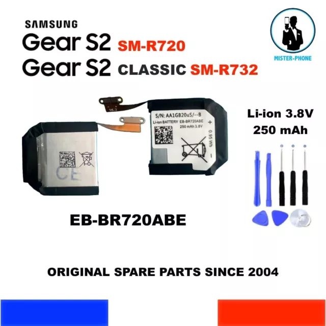 New Original Battery Oem Eb-Br720Abe  Samsung Gear S2 Sm-R720 Sm-R732 S2 Classic