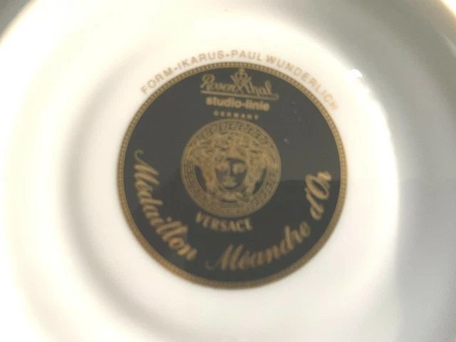Versace Rosenthal Meandre Ikarus Paul Wunderlich Kaffee Untertasse 1. Wahl