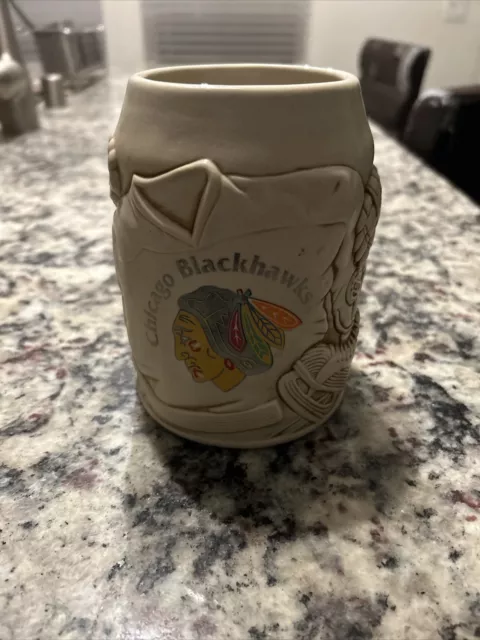 Vintage Chicago Blackhawks Sports Stein 1995 Beer Mug