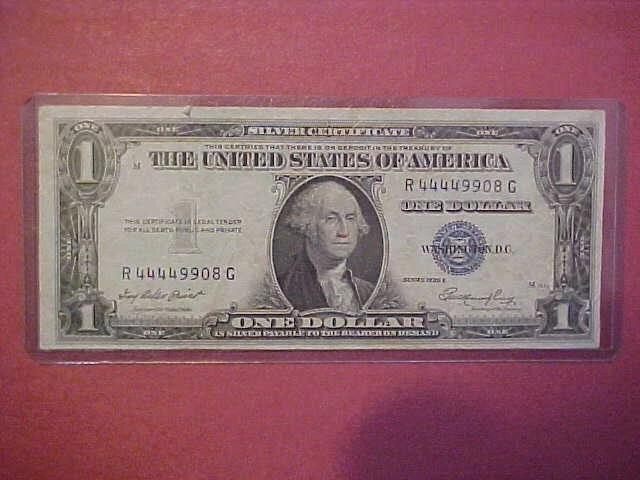 One Dollar 1$ 1935 E Silver Certificate Blue Seal R44449908G