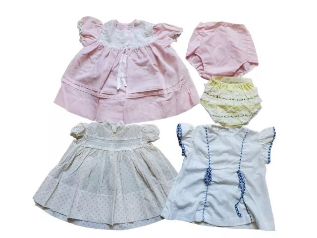 5x VTG Baby Toddler Girl DRESS Panty LOT Toddle Time JCPenney Union Made FLAWS
