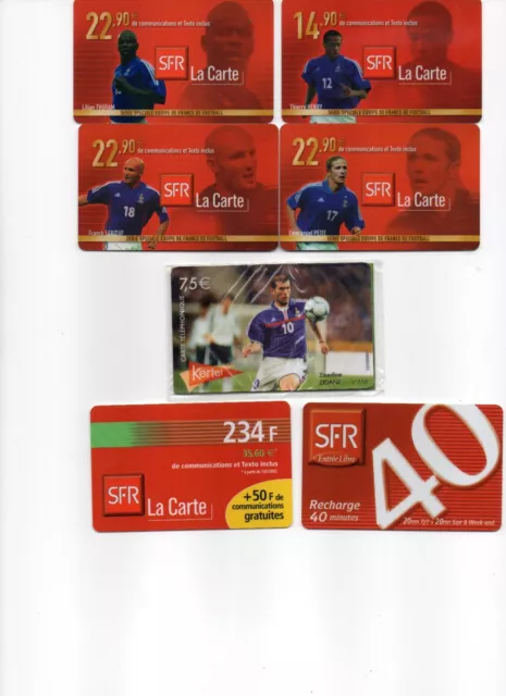 Lot 5 Cartes Theme Foot Sfr Et Kertel