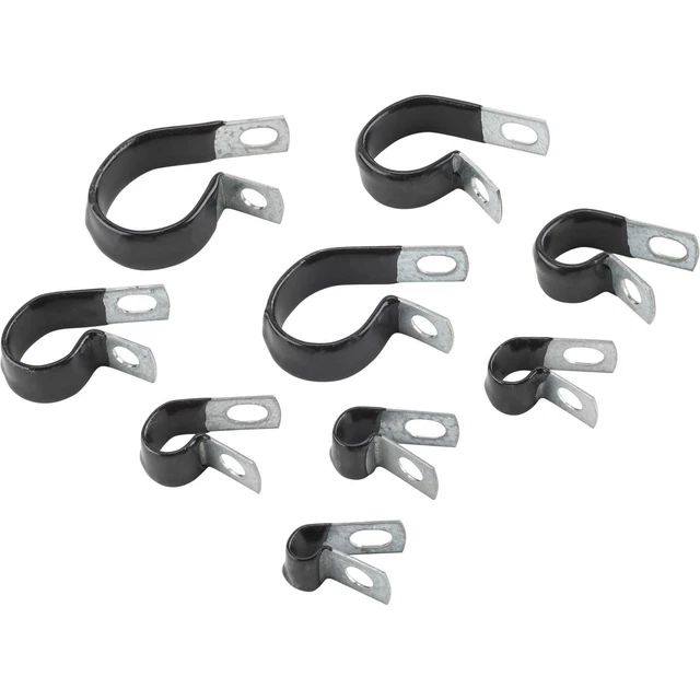 Speedway 91031312 New 3/8" Insulated Brake / Fuel Line Clamps, Bag of 10