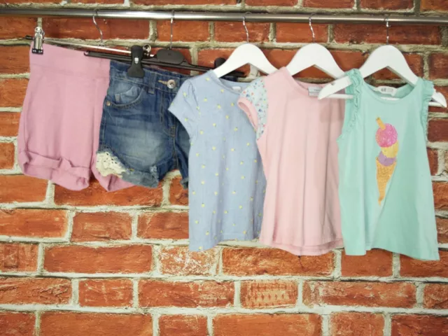 Girls Bundle Age 4-5 Years Next Joules H&M Top T-Shirt Shorts Summer Kids 110Cm