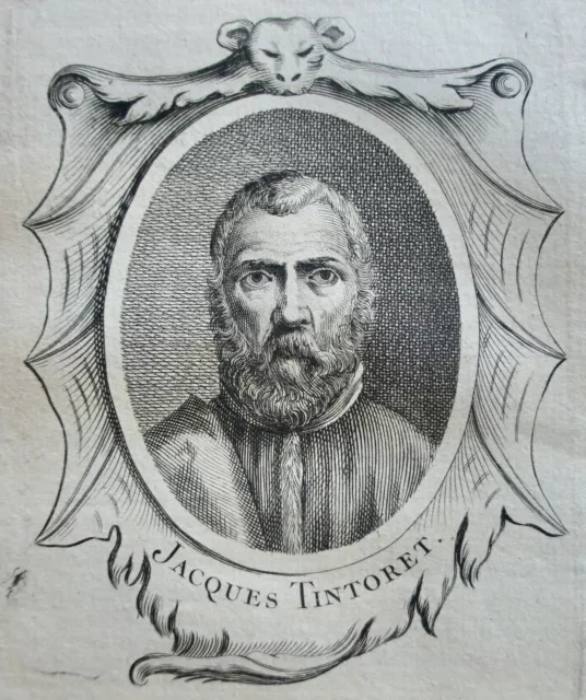 TINTORET JACQUES (1518-1594) PORTRAIT GRAVURE DE 1745 , né à VENISE