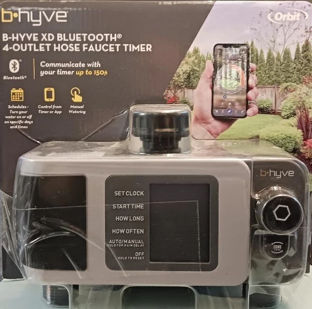 ORBIT BHYVE XD Bluetooth 4Outlet Hose Faucet Timer Open Box Free