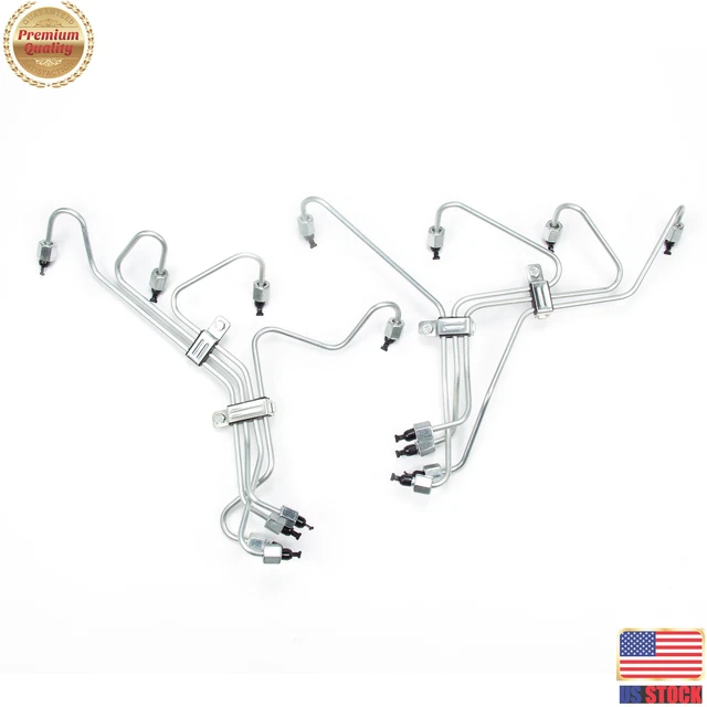 NEW COMPLETE SET 8 Fuel Injection Lines For ford 6.9L / 7.3L IDI 1983