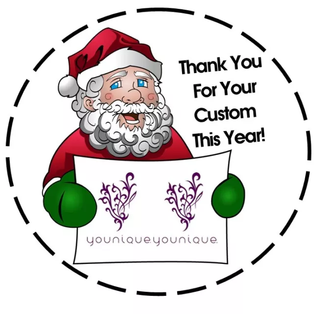 Younique, Christmas Stickers Circle Labels, Giftwrap, Younique, FAST PnP